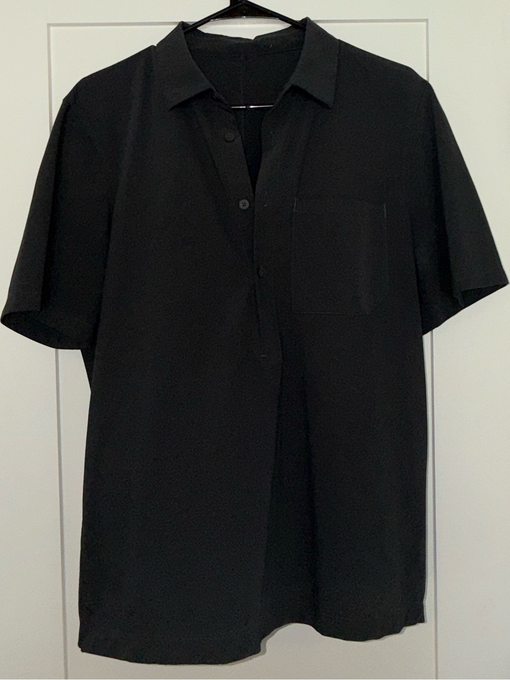 Men's Black Short-Sleeve Polo Shirt